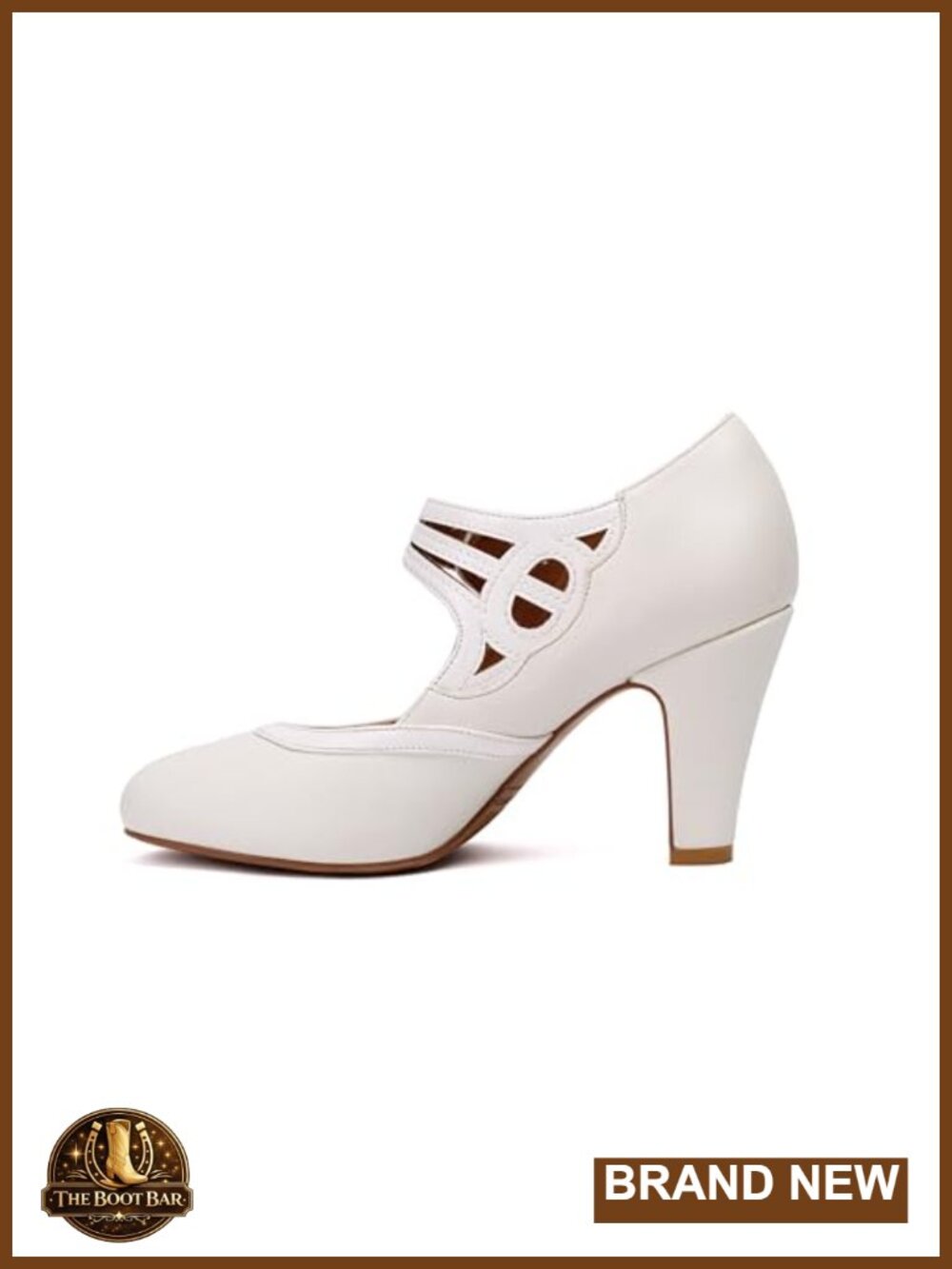 Women's Mary Jane Pump Round Toe Vintage Retro 1950s 1920s Heels